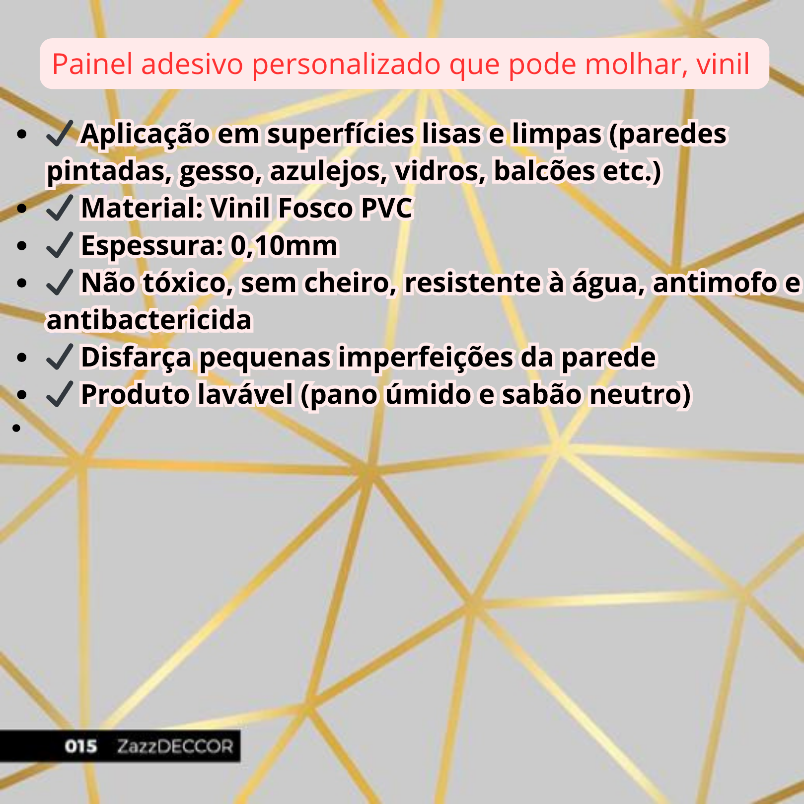 Papel de Parede Adesivo Vinilico Lavável ZAZZ varios modelos Quarto,Sala, Cozinha,Banheiro - Imagem 4